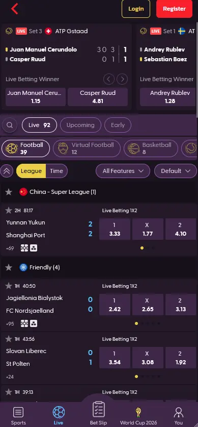 Mobile Version von Beturo Casino im Smartphone-Browser